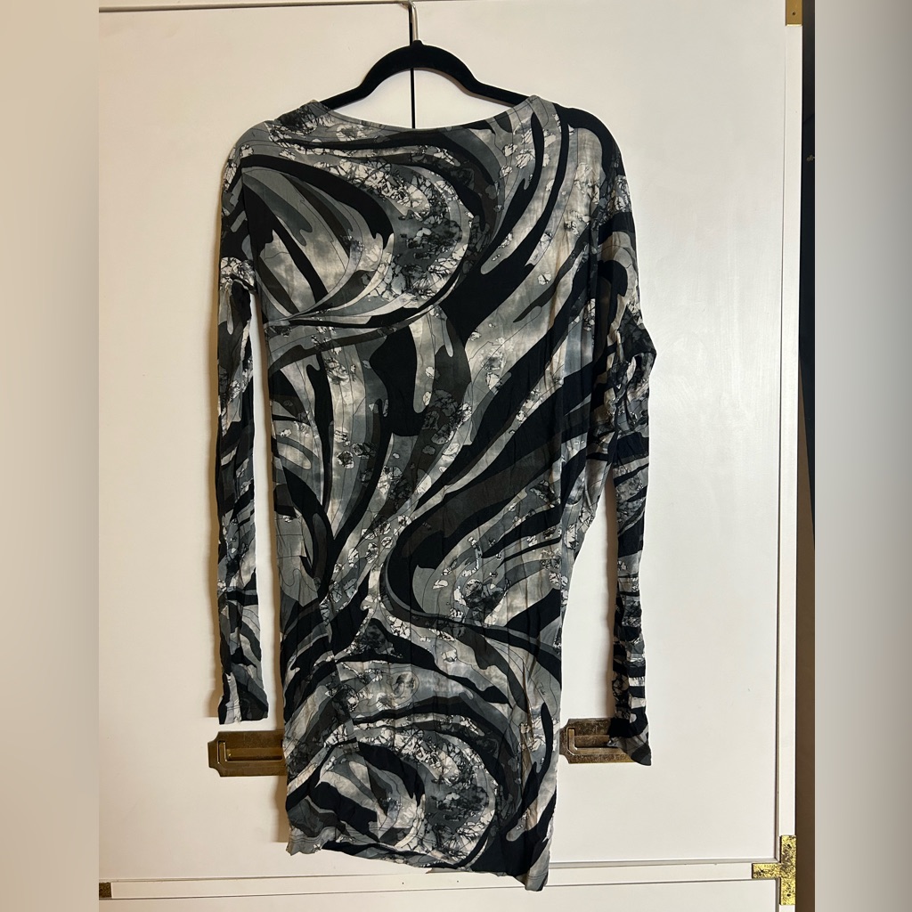 Emilio Pucci Top/Dress Black And Grey Geometric